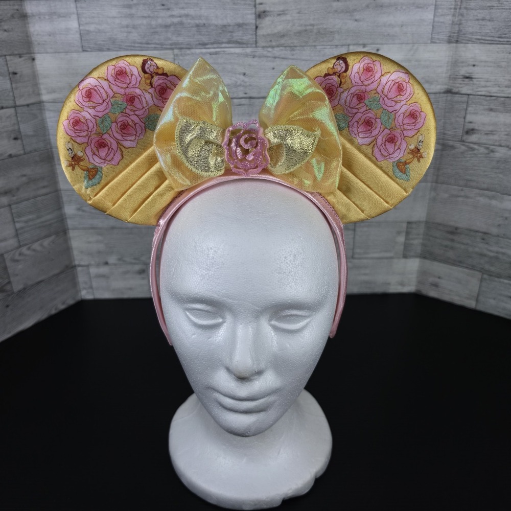 Beauty and The Beast Minnie Ears Mickey Mouse Headband Disney Princesses